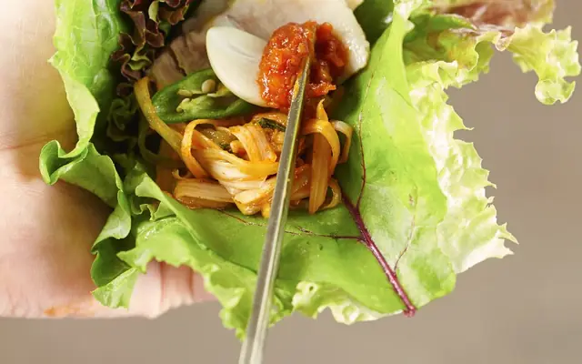 Bokssam (rice wrapped in leaves)