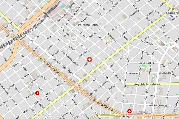 Map showing Cocu Boulangerie in Buenos Aires