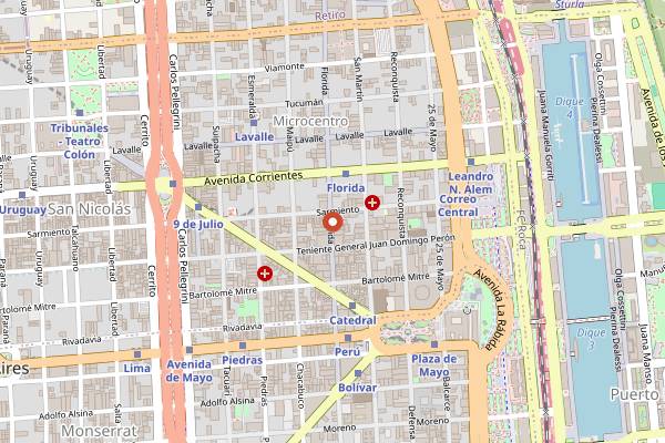 Map showing Havanna (flagship) in Buenos Aires