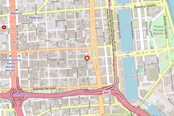 Map showing Bar Sur in Buenos Aires