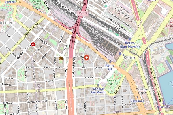 Map showing Floreria Atlantico in Buenos Aires