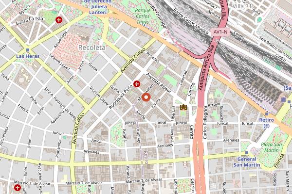 Map showing Presidente Bar in Buenos Aires