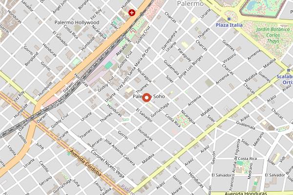 Map showing Victoria Brown in Buenos Aires