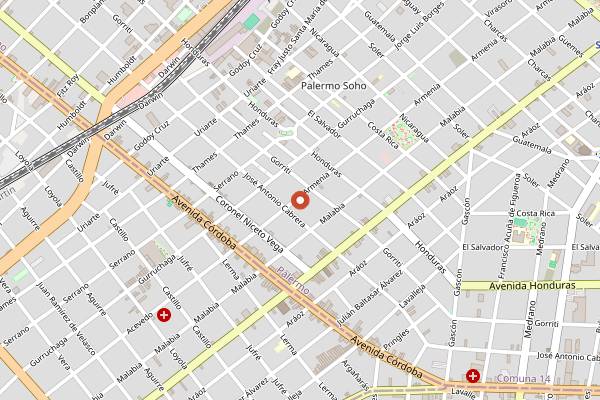 Map showing Antares in Buenos Aires
