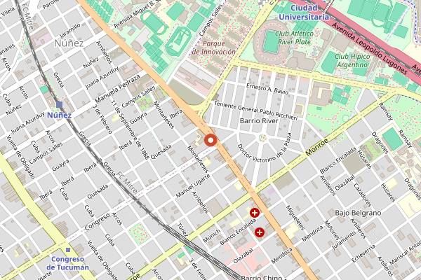 Map showing Birkin in Buenos Aires