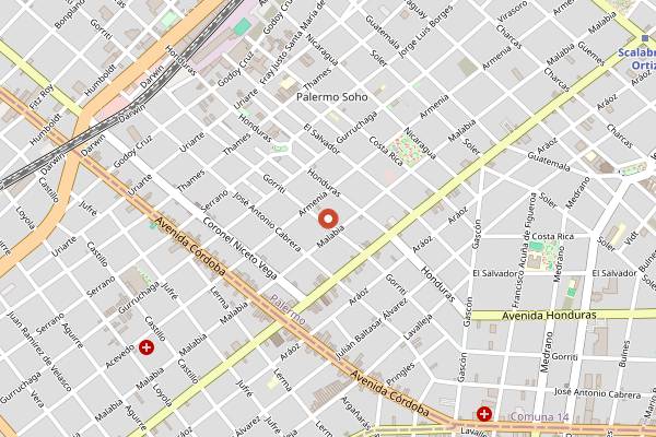 Map showing Ninina Bakery in Buenos Aires