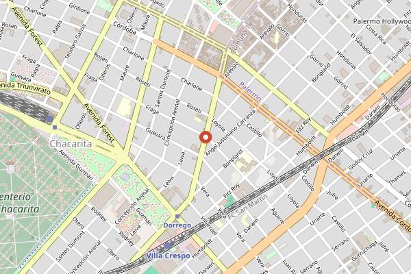 Map showing Salvaje Bakery in Buenos Aires