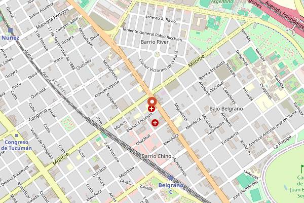 Map showing El Club de la Milanesa in Buenos Aires