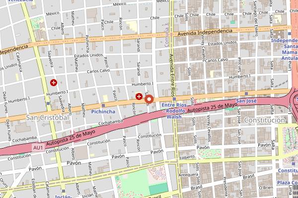Map showing Miramar in Buenos Aires