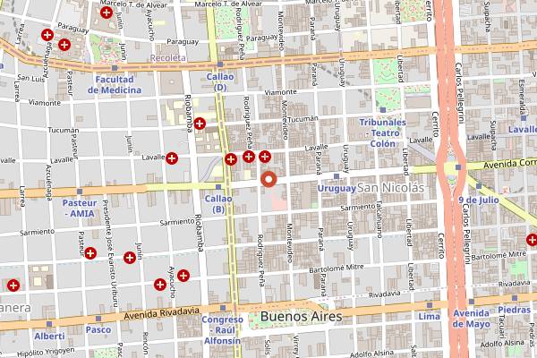 Map showing El Gato Negro in Buenos Aires
