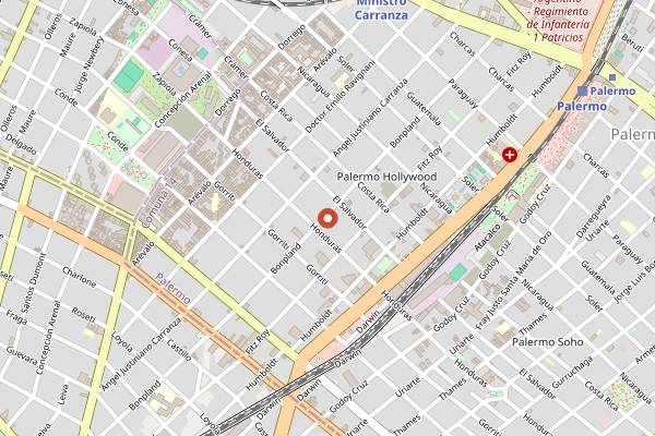 Map showing All Saints Cafe in Buenos Aires