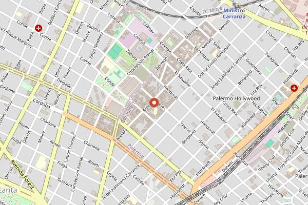 Map showing Casa Munay in Buenos Aires