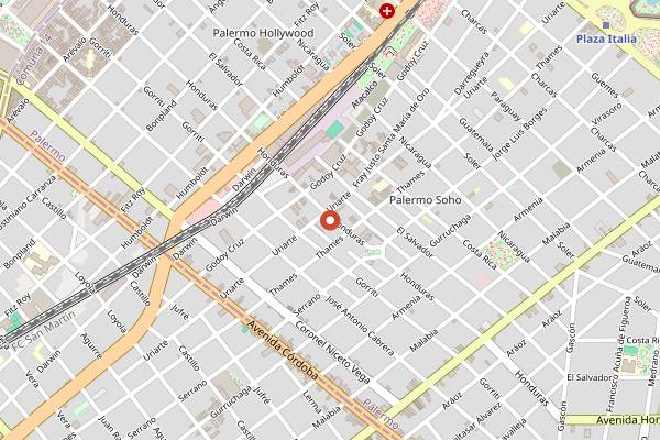 Map showing Rey de Copas in Buenos Aires