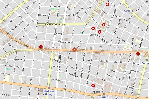 Map showing Sin TACC Bakery in Buenos Aires