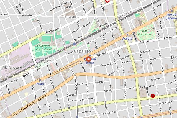 Map showing Mercado del Progreso in Buenos Aires