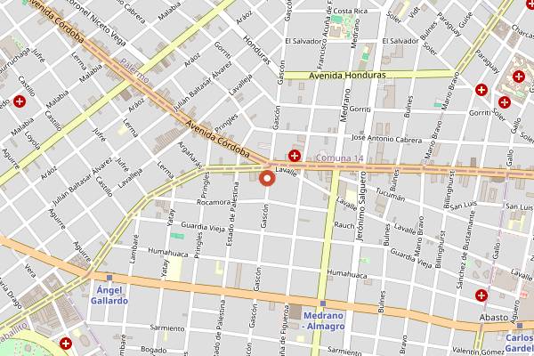 Map showing Amerika in Buenos Aires