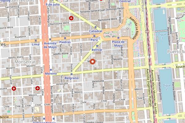 Map showing El Querandi in Buenos Aires
