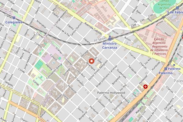 Map showing Uptown in Buenos Aires