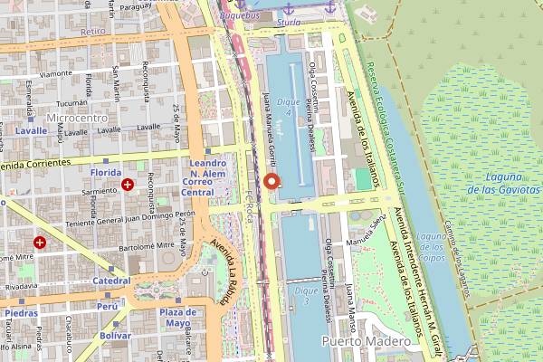 Map showing Cabana Las Lilas in Buenos Aires