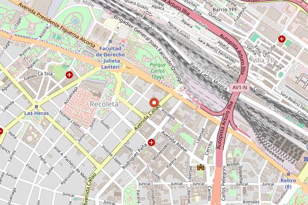 Map showing El Sanjuanino in Buenos Aires