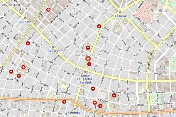 Map showing La Cocina in Buenos Aires