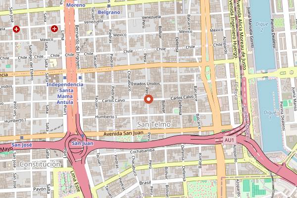 Map showing El Federal Wine Bar in Buenos Aires