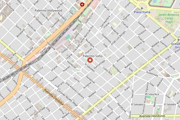 Map showing Lo de Joaquin Alberdi in Buenos Aires