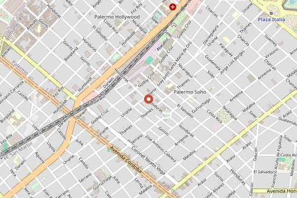 Map showing Vico Wine Bar in Buenos Aires