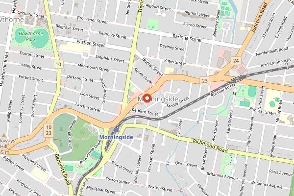 Map showing Flour & Chocolate Patisserie in Brisbane