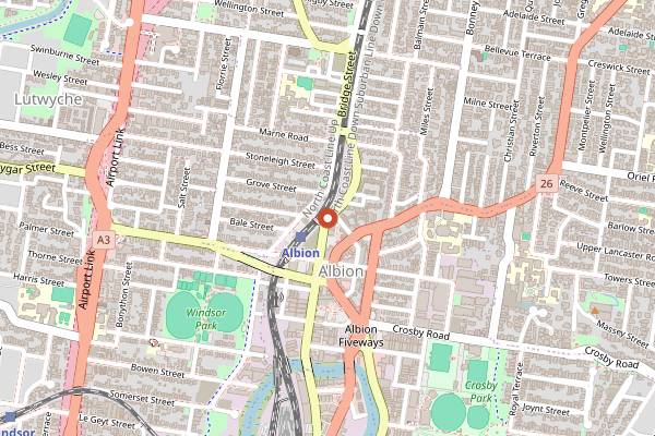 Map showing Nodo Donuts in Brisbane