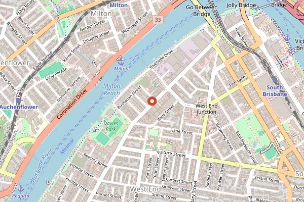 Map showing Superthing in Brisbane