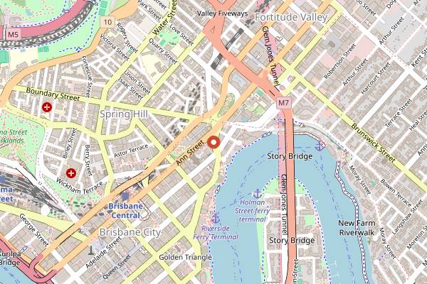 Map showing Boom Boom Room in Brisbane