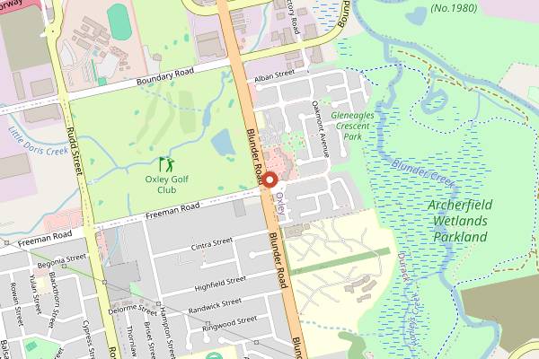 Map showing Oxley Tavern in Brisbane