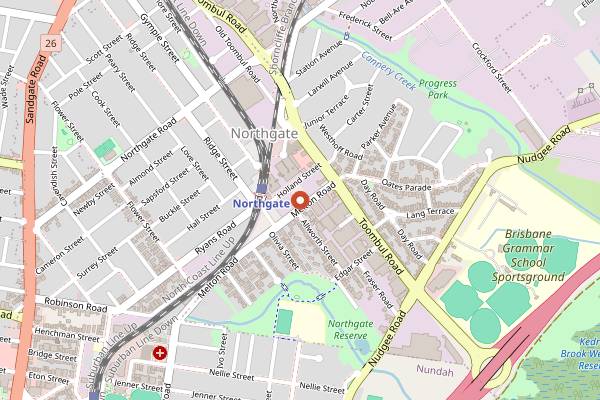 Map showing Aether Brewing in Brisbane