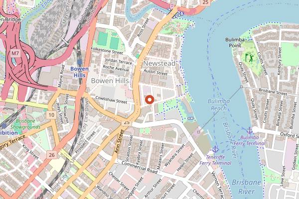 Map showing Range Brewing in Brisbane