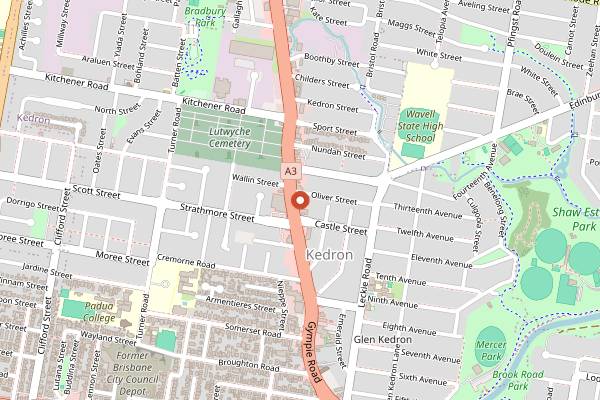 Map showing Smoky Pizza Woodfired in Brisbane