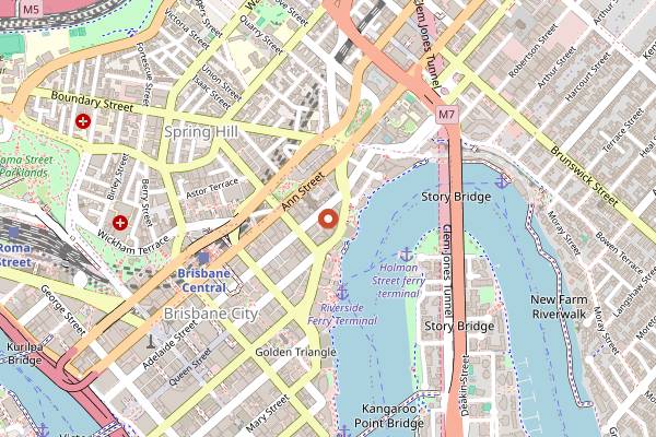 Map showing Taro's Ramen in Brisbane