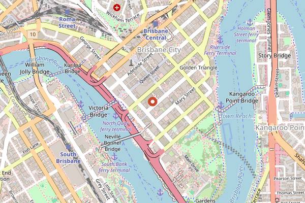 Map showing John Mills Himself in Brisbane