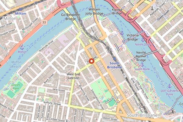 Map showing Teaology Lab in Brisbane