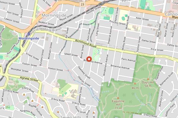 Map showing The Blue Poppy in Brisbane