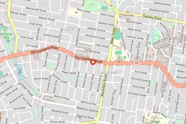 Map showing The Old Seven in Brisbane