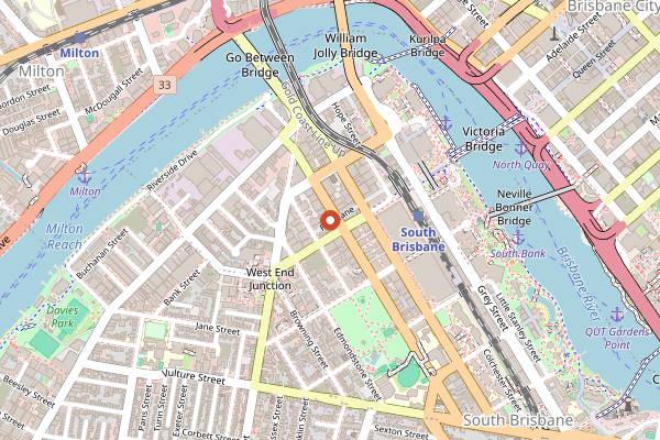 Map showing Big Roddy's Rippin' Rib Shack in Brisbane