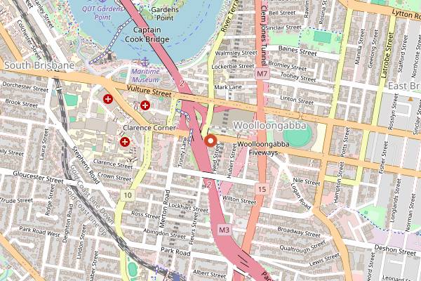 Map showing Frankie's Smokehouse in Brisbane