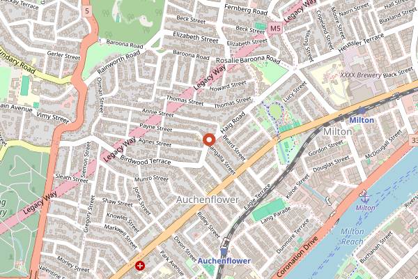 Map showing My Thai Restaurant in Brisbane