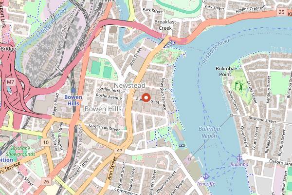 Map showing Rogue Bistro in Brisbane