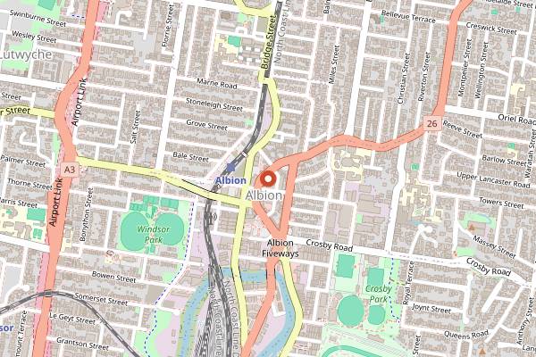 Map showing Sitar Indian Restaurant in Brisbane
