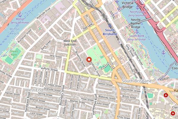 Map showing Paniyiri Greek Festival in Brisbane