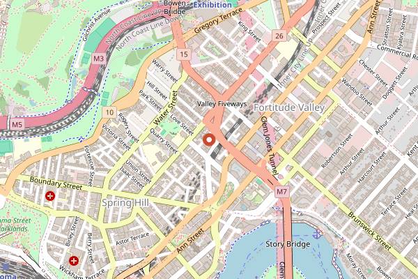 Map showing Agnes in Brisbane