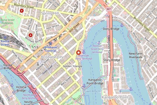 Map showing Blackbird Bar & Grill in Brisbane