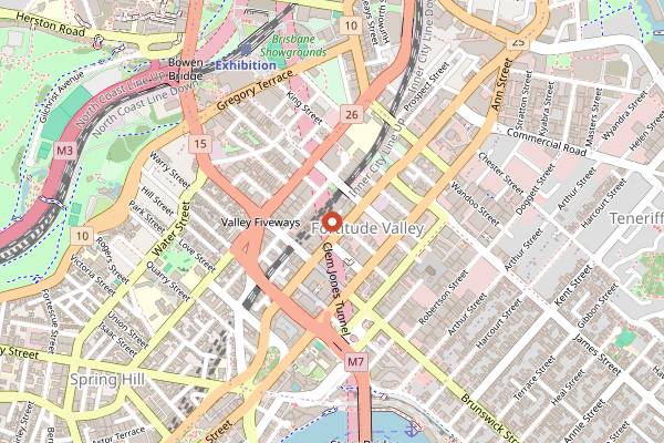 Map showing Hôntô in Brisbane